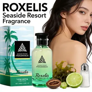 ROXELIS Seaside Resort Fragrance - Sea Salt Bergamot Scent, Fresh Ocean Breeze, Stress Relief, Portable Eau De Toilette