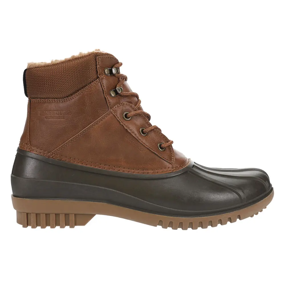 London Fog Mens Aspen Lace Up Snow Casual Boots Ankle - Brown