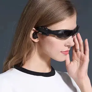 Wireless Stereo Earphones with Mic Noise Reduction for Driving Cycling Sports Sunglasses Compatible Clear Audio