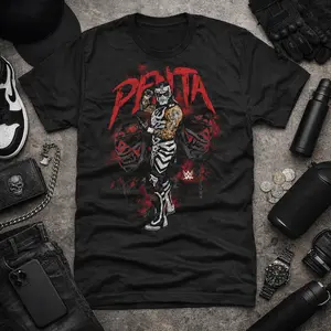 Black Penta Grunge Pose Tri-Blend T-Shirt Vintage Distressed Graphic Tee Soft Blend Streetwear Rock Style Casual Slim Fit Shirt Gift for Fans
