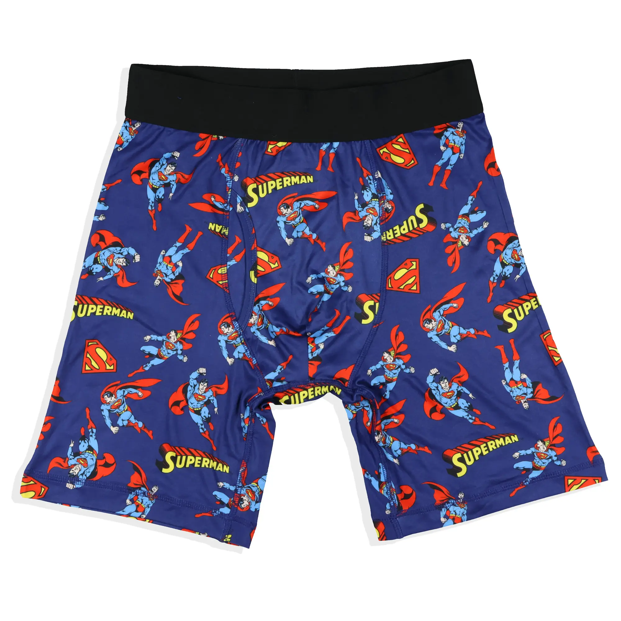 DC Comics Superman Boxer Briefs Men's Logo All Over Print Snug Fit Underwear