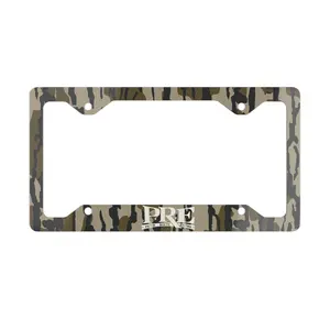 PRE logo Bottomland Camo Car License Plate Frame, Funny Car Accessories, Cute Car Decor Gift