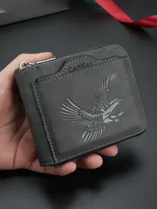 Men's Vintage Eagle Embossed Zipper Short Wallet, Stylish Wallet, Casual Multi Card Slot Card Holder, Fashionable Wallet for Daily Use, Zipper Wallet Design, Durable Wallet
