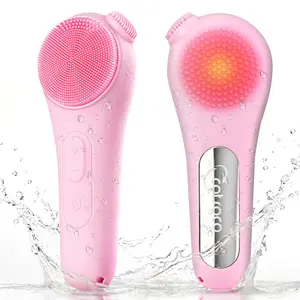Cotsoco Rechargeable Waterproof Electric Facial Cleansing Brush - Heated, Vibrating Silicone Skin Massager for Daily Deep Cleansing, Ideal Gift for Men & Women (Mother's Day, Father's Day), Water Proof