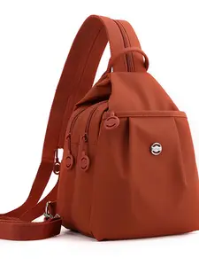 Women's Fashion Shoulder Backpack, Simple Trendy Design, Multi-Pocket, Ideal for Work, School, Commuting, Shopping, Casual Style, Casual Lightweight Backpack