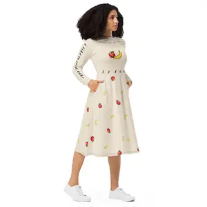 I Like to Eat, Eat, Eat – Apples & Bananas Teacher Dress with Pockets