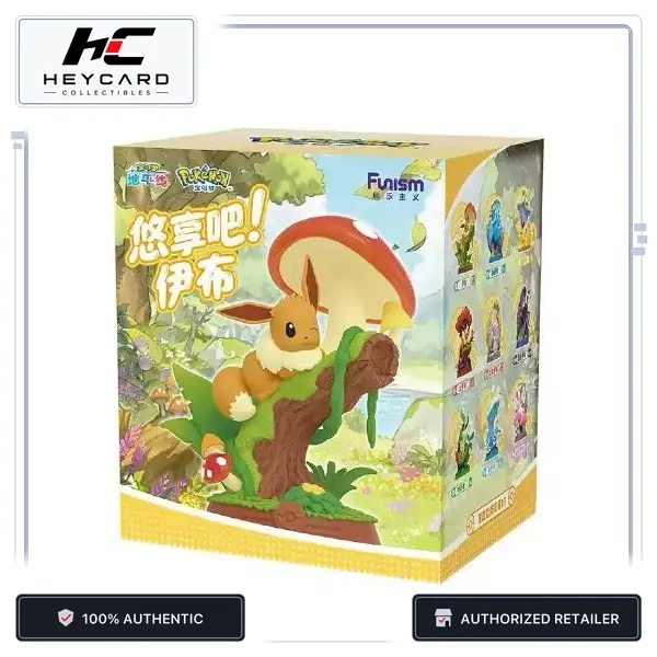 Relax & Enjoy! Eevee Blind Box, Funism Pokémon Eeveelution Collectible Figure Statue, Simplified Chinese Licensed Peripheral Blind Box
