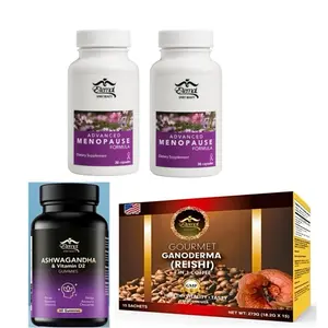 Women's Balance & Vitality Bundle - Advanced Menopause Formula, Ashwagandha Gummies, 4 in 1 Coffee with Ganoderma - Hormonal Health, Energy, Relaxation Support