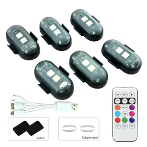 RGB LED Ambient Lights 6/12/18/24 Pack Car Interior Decorative Lighting Footwell Under Dash Accent Lights Interior Exterior Mood Lighting Accessories for Cars Motorcycles Christmas Holiday Decoration