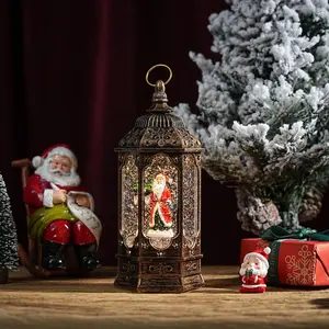 EBAN Christmas decorations, table decorations, Christmas water lanterns, snowflake music boxes, crystal ball music boxes, Christmas atmosphere night lights, children's Christmas gifts, Christmas Eve decorations, USB/battery dual-use