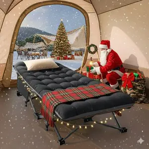 SLSY Folding Bed Cot with 3.3 inch 2 Sided Mattress, 75"x 28" Folding Sleeping Cot Guest Bed, Folding Camping Cots with Carry Bag