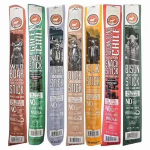 Pearson Ranch Game Meat Snack Stick Sampler Pack Variety of Wild Boar Venison Elk Bison Duck & Chile Flavor Beef & Pork Sticks 1oz Each Gluten Free 0g Sugar Dried Natural