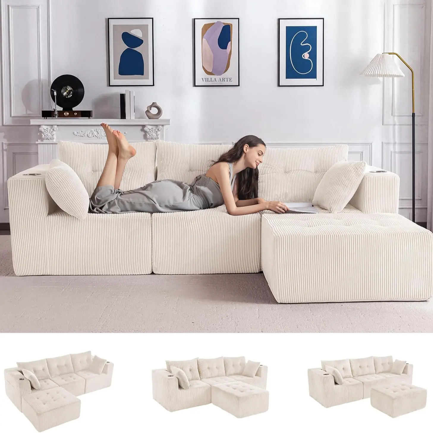 Modular Sectional-Beige