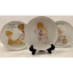 Vintage Precious Moments Set Of 3 Plates