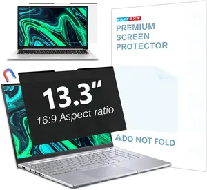 FILMEXT Magnetic Laptop privacy screen 13.3 inch for 16:9 Widedisplay, Removable Laptop Privacy Screen Shield Anti Glare Blue Light Filter for HP/Dell/Acer/Lenovo/Asus