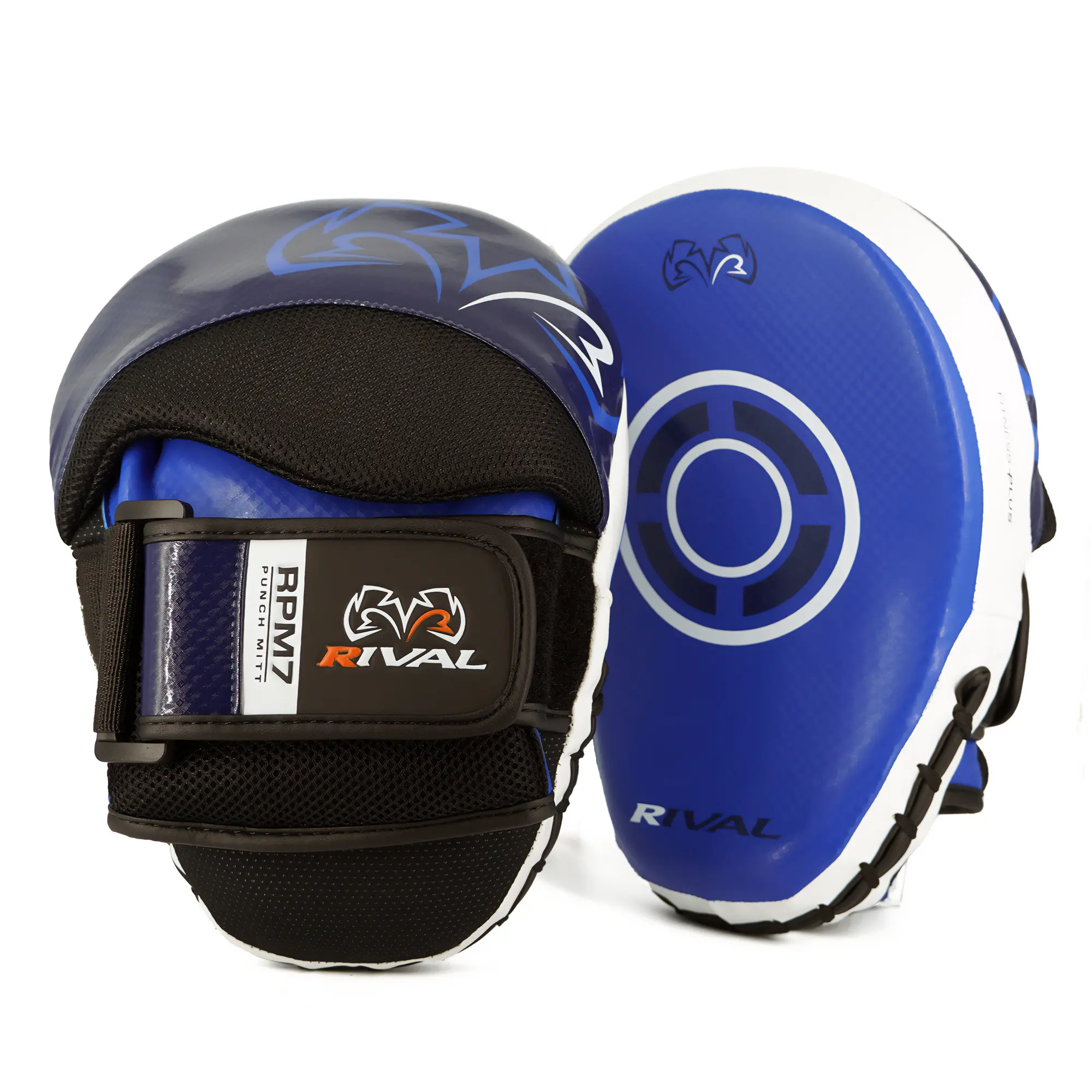 RIVAL Boxing RPM7 Fitness Plus Punch Mitts, Curved Surface, Hook and Loop Wrist