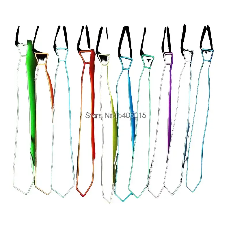 Flashing Neon Light LED Tie Halloween Christmas Dance Supplies Wedding Performance Decoration Luminous EL Wire Necktie