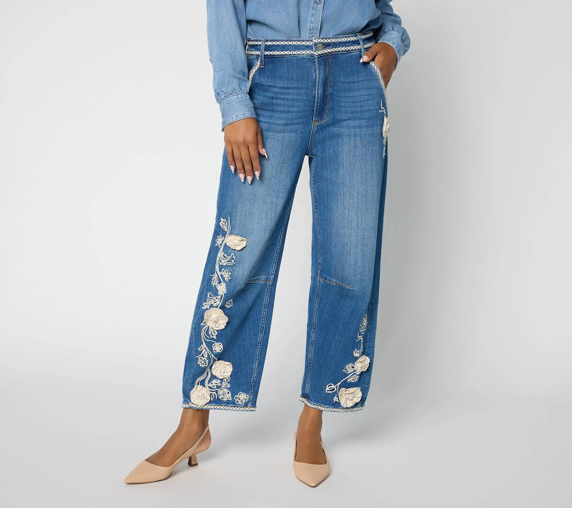Driftwood Jeans Barbie Barrel Jeans - Ravishing Rosettes
