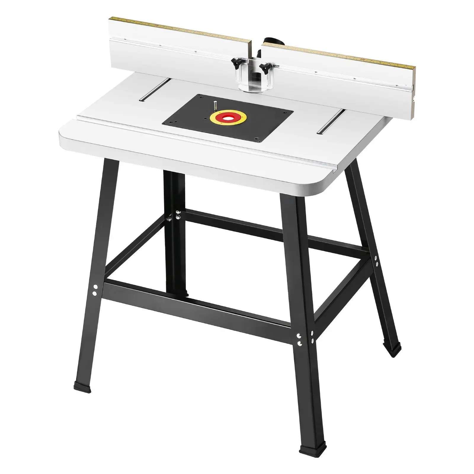 VEVOR Benchtop Router Table, 31.5 in x 23.9 in MDF Top with Adjustable Fence, Dust Collection Port, Accurate Cuts, Easy Setup & Efficient Craftsmanship