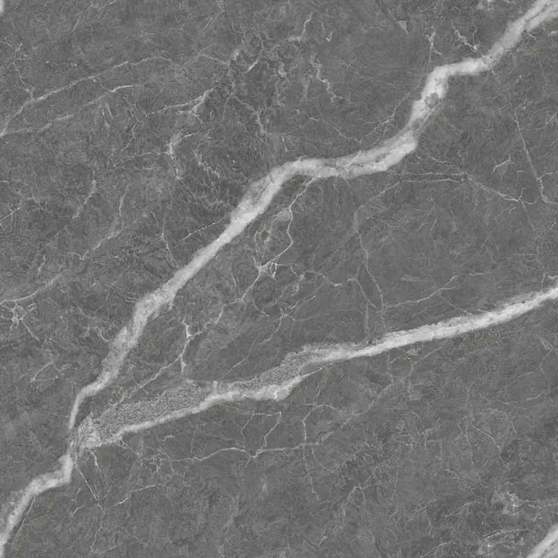 My Luxury Flooring MK Glossy Endmatch 35 Grey Porcelain Tiles - 24x48 in (600x1200mm), Wood-Marble Look, Glossy Finish, Seamless End Match, Wall & Floor Use, 15.5 Sq-ft/Box, 10-Box Pallet (155 Sq-ft) for Kitchens, Bathrooms, Backsplashes