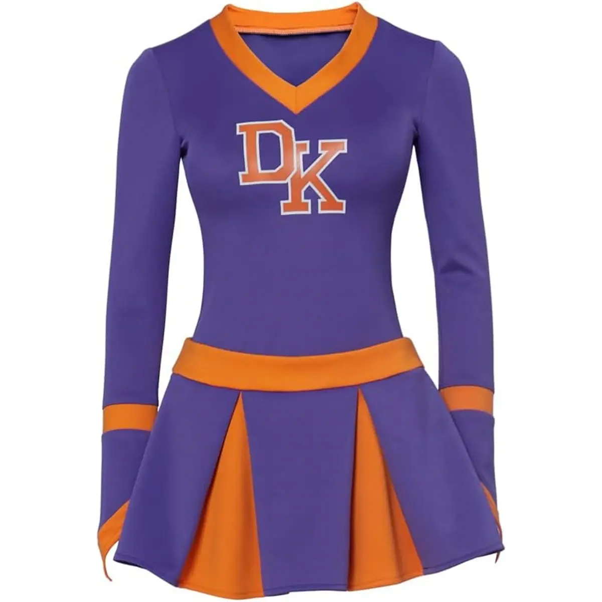 Women‘s Jennifer Check Cheer Costume Purple Cheerleader Uniform Dress
