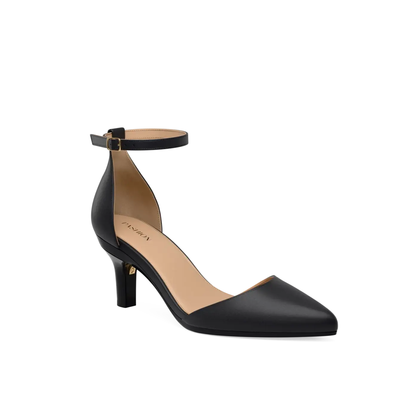D'Orsay Pump - Coal Leather 3" Stiletto