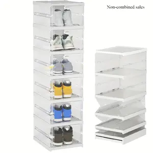 Dustproof Shoe Storage Box, 1 Piece Multi-layer Foldable Shoe Organizer, Sneakers Cabinet for Efficient Organization, Room Organizers, Stackable Shoe Storage, Closet Organizer System