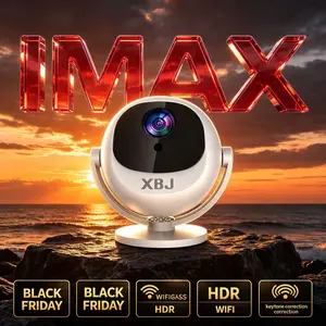 XBJ BL360Projector, Mini Smart Projector, Portable Home Projector, Movie Night Must-Have! Supports 4K Decoding, Dual WiFi & BT 6.0, Auto Keystone, Bedroom, Dorm Room