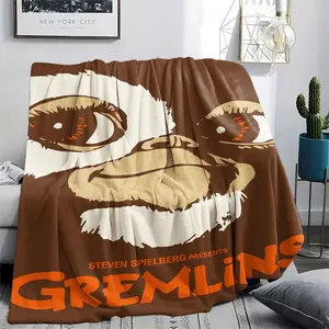 GREMLINS (26) Soft and Comfortable Flannel Blanket with Cartoon Design, Machine Washable Seasonal Throw for Home Living Room Napping Camping, Air Conditioner Blanket, Teen Room Holiday Decoration