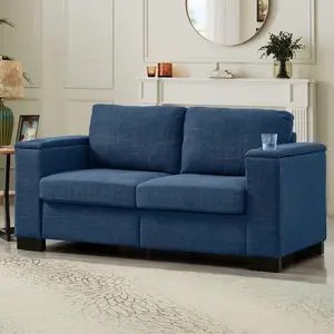 Eyisean 67.7" & 93.7" Modern Loveseat Sofa Couch with Cup Holders, Cloud Couch with Deep Seats, Wide Armrests &  Removable Cushion Covers, Comfortable Love Seat with Under-Seat Storage for Living Room