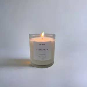 Lake Spruce Candle Aroma Decor - Scented Candle with Volcanic Rock Moss, Forest Pine, Onyx Rose, Black Amber, and Wild Driftwood
