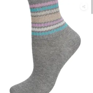 MeMoi WOMEN'S METALLIC MULTICOLOR STRIPE COTTON BLEND ANKLET SOCKS Sz 9-11