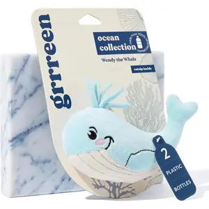 Eco Friendly Plush Whale Stuffed Animal Interactive Cat Toys for Indoor Cats