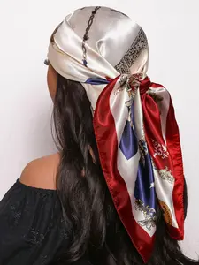 Women's Elegant Random Print Head Scarf, Boho Style Scarf, Fashionable Hair Accessories for Daily Wear, Trendy All-match & Exquisite Scarf for Gift