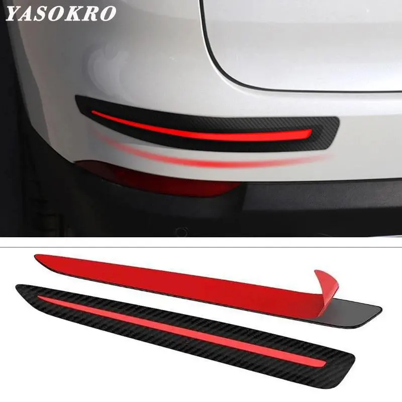 2pcs car anti-collision strip bumper anti-scratch strip sticker body door edge anti-scratch protection soft rubber strip Universal Car Sticker Car Accessories Automotive Vehicle Accessory