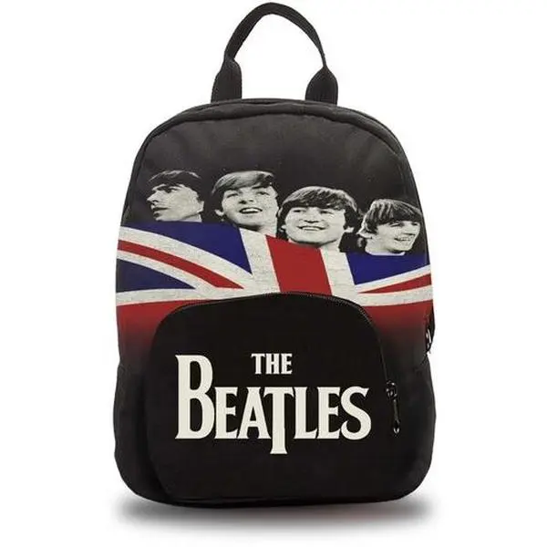 The Beatles - Rocksax - The Beatles - Let It Be Flag Logo - Mini Backpack (Black)  [SPECIAL PRODUCTS] Backpack, Black, Tote / Messenger Bag