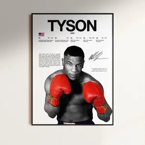 Mike Tyson Poster, Boxing Wall Print, Print, Boxer Poster, American Boxer, Gym Poster, Boxing Room Decor, Boxing Fan Gift