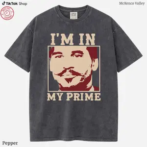 Doc Holliday “I’m In My Prime” Tombstone Movie Vintage Print T-Shirt – Classic Western Film Graphic, Unisex Premium Quality, Casual Streetwear Gift