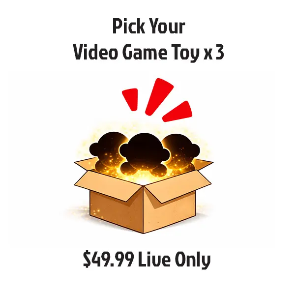 3 x Video Game Collectible Toy (LIVE ONLY)