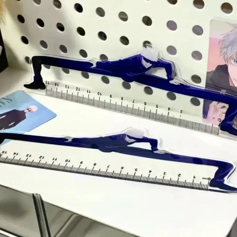 15cm Anime Ruler Figure Acrylic Japanaese Action Figurine Straight Ruler Portable Measuring Tool Anime Decoration Accessories School Classroom Accessories Gift Measuring Instrument