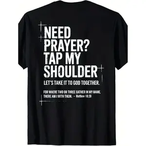 Need Prayer Tap My Shoulder Bible Verse Christian T-Shirt
