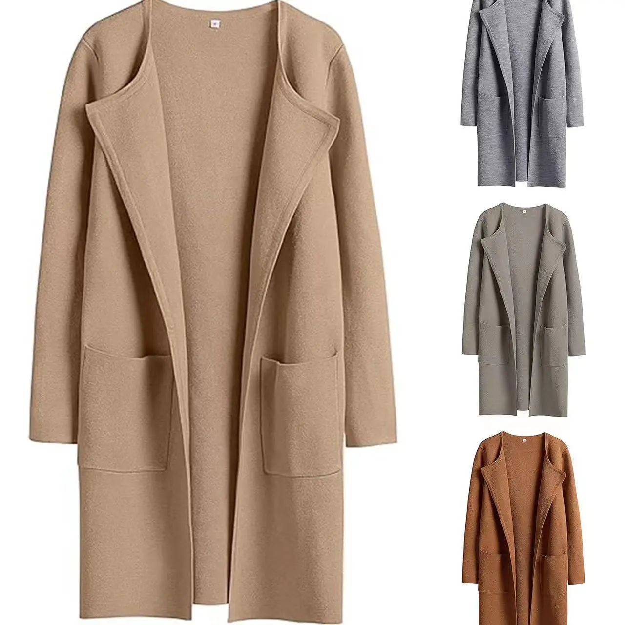 Womens Cardigan Coat,Open Front Long Coatigan Dressy Casual Jacket Coat 2025 Fall Winter Outfits Classy Clothes,Casual Coat-Lapel Coat