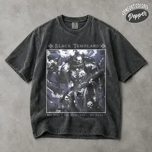 Warhammer 40K Black Templars Shirt, Space Marine Crusader Graphic Tee, Grimdark Gamer Shirt