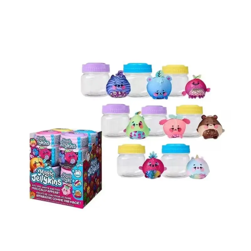 2026 Magic Jellykins Surprise Reveal Squishy Characters, Water-Activated Mystery Jar Plush Fidget Toy, Soft Tactile Sensory Collectible Toy, Ideal Gift for Kids Ages 5 and Up