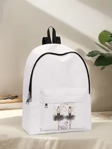 Dancing Girl Print Backpack, Fun Design, Fashionable Look, Spacious Storage, Ideal for School, Travel, Business Trips