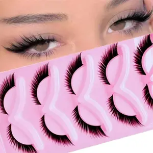 5 Pairs Fox Eyelashes Natural Looking Cat Eye Lashes, 3D Elongated 16mm Eyelashes, Perfect for Enhancing Your Look, Makeup