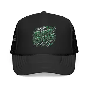 Foam Trucker Hat — Bird Gang Green Grime Graphic Patch Trucker Hat