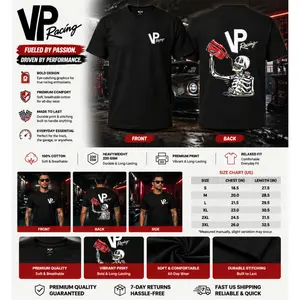 💀⛽ VP Racing Unisex Tee / Sweatshirt / Hoodie – Black Skeleton Graphic with Bold VP Logo & Fuel Jug Artwork Motorsports Streetwear, Racing Fan Gear, Unisex Cotton Comfort, TikTok Viral Style, Casual Bold Outfit, Streetwear Essential