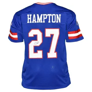 Rodney Hampton Autographed New York Giants Embroided Custom Jersey Authenticated By JSA