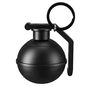 Small Case  Metal Holder With Keychain Airtight Vitamin Container Cool Mini Organizer For Daily Medications Supplements (black)